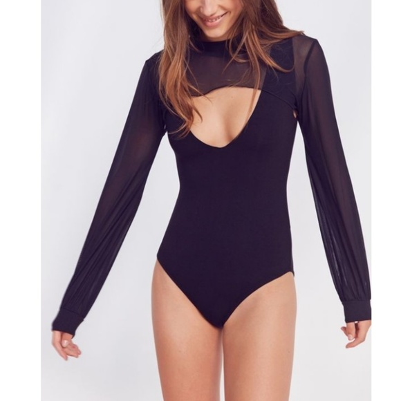 Urban Outfitters Tops - URBAN OUTFITTERS - S Black Mesh Bodysuit
